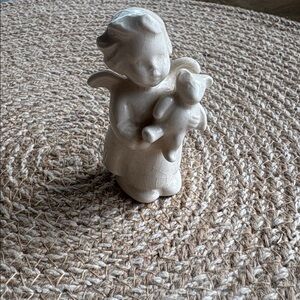 Vintage Goebel West Germany bisque angel and teddy bear figurine